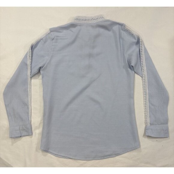 Burberry Women’s Blue Long Sleeve Blouse Size XS - Picture 3 of 6